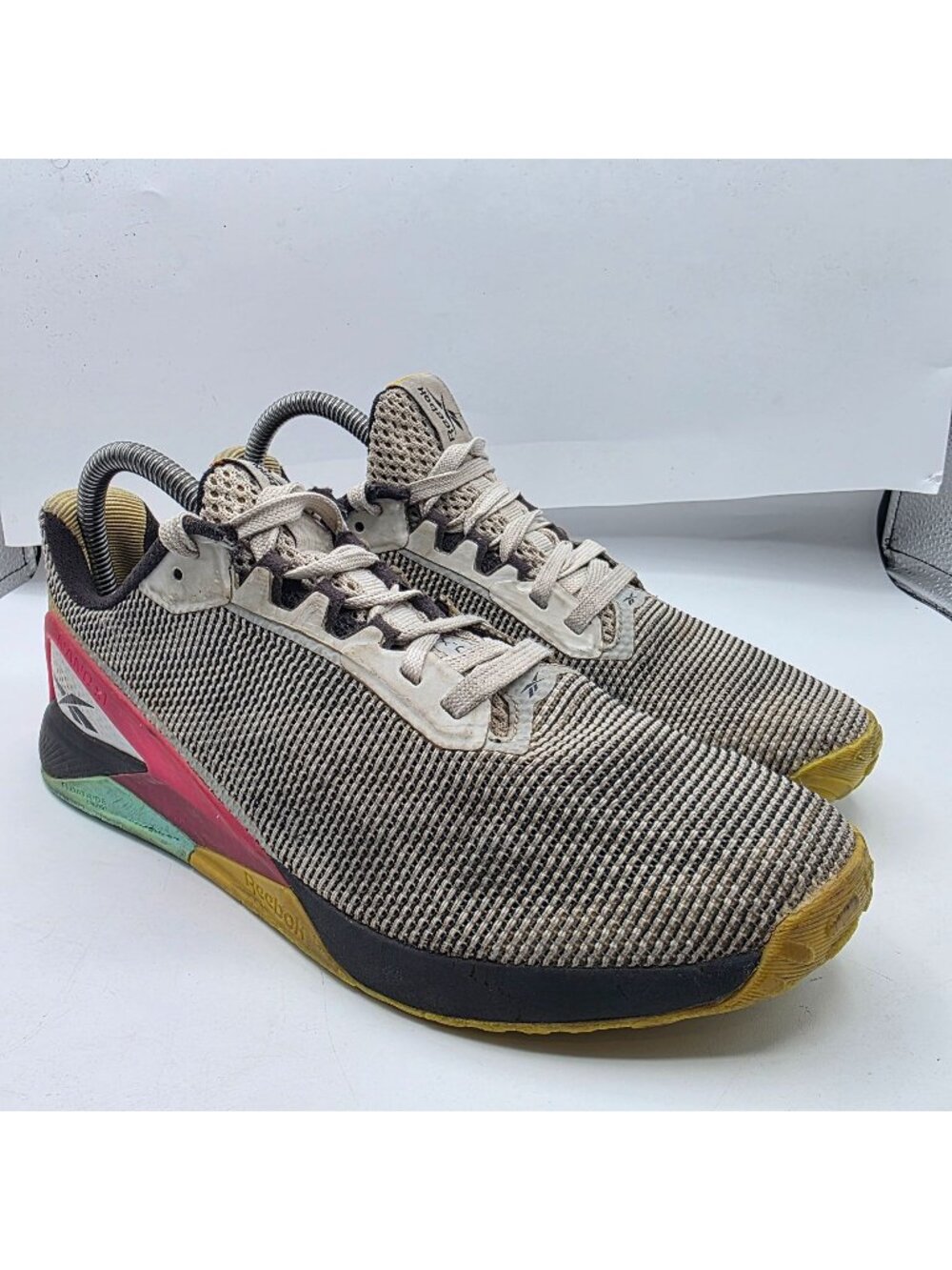 Reebok Nano X1 Grit Womens Size 8 Black White Pink Training Shoes Casual